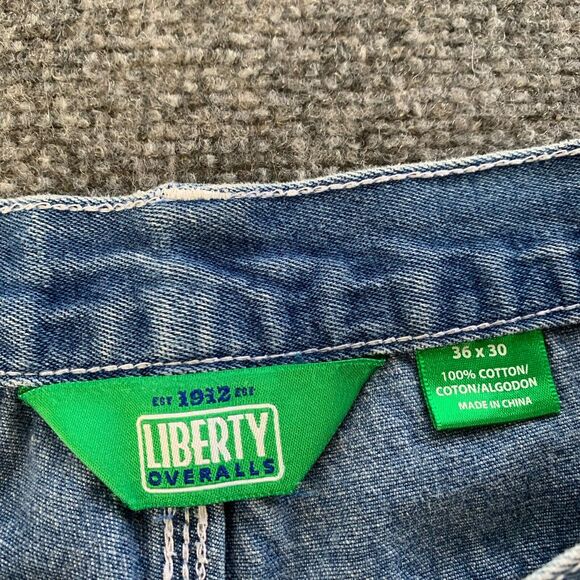 Vintage Liberty Carpenter Utility Jeans Blue Denim Size 36x30 (Actual 34x28.5) - Picture 13 of 16